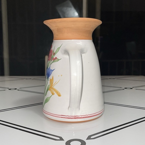 Vintage Emerson Creek Pottery Pitcher Vase Floral Flower Bedford VA - Picture 11 of 16